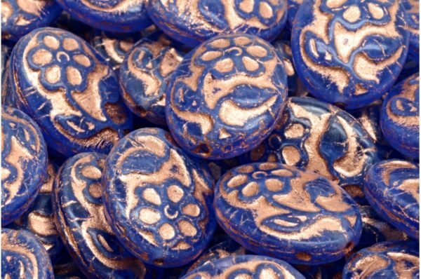 Oval With Flower Beads 21x16mm - Image 1