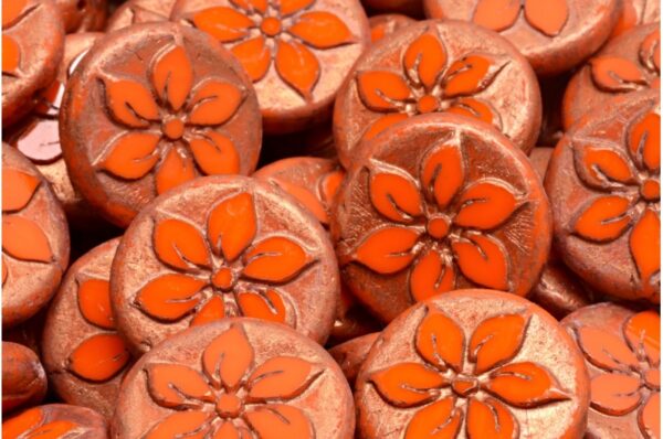 Flower Coin Beads 18x18mm - Image 1