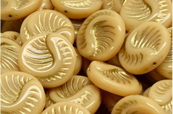 Fossil Coin Beads 19x19mm - Image 1