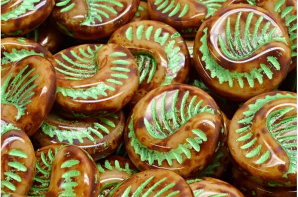 Fossil Coin Beads 19x19mm - Image 1