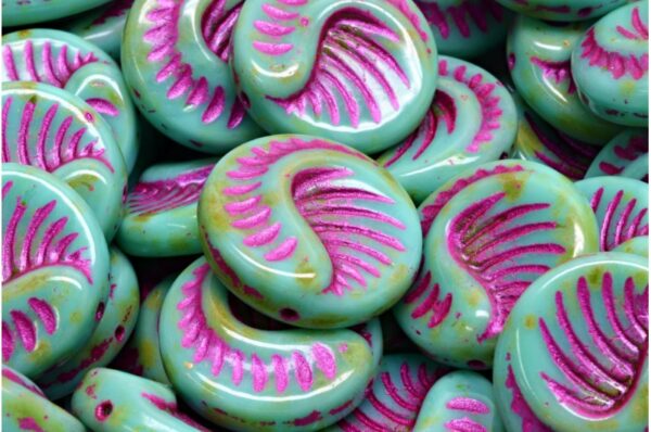 Fossil Coin Beads 19x19mm - Image 1