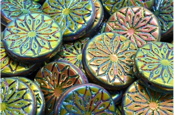 Origami Flower Beads 18x18mm - Image 1
