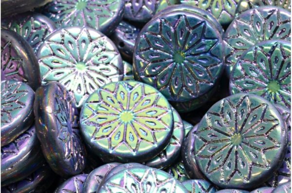 Origami Flower Beads 18x18mm - Image 1