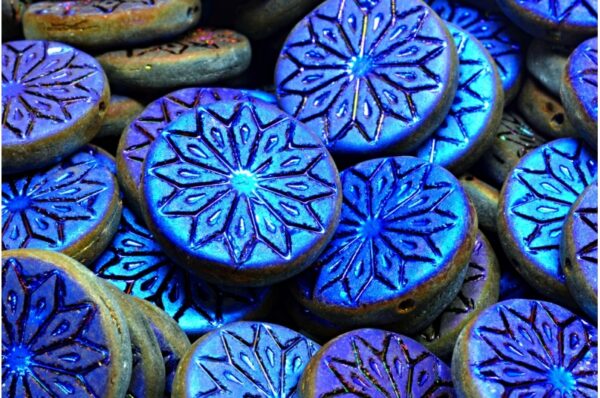 Origami Flower Beads 18x18mm - Image 1