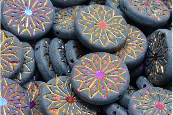 Origami Flower Beads 18x18mm - Image 1