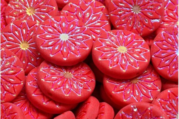 Origami Flower Beads 18x18mm - Image 1