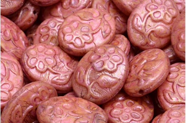 Oval With Flower Beads 21x16mm - Image 1