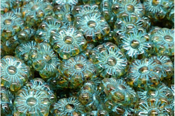 Square Flower Beads 11x11mm - Image 1