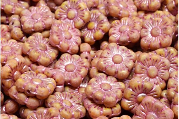 Square Flower Beads 11x11mm - Image 1