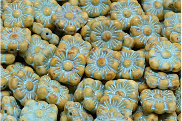Square Flower Beads 11x11mm - Image 1