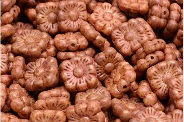 Square Flower Beads 11x11mm - Image 1