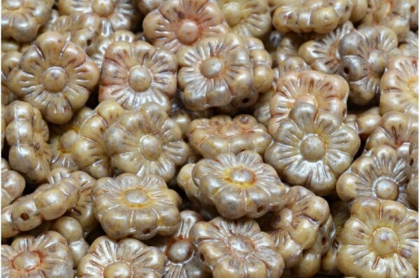 Square Flower Beads 11x11mm - Image 1