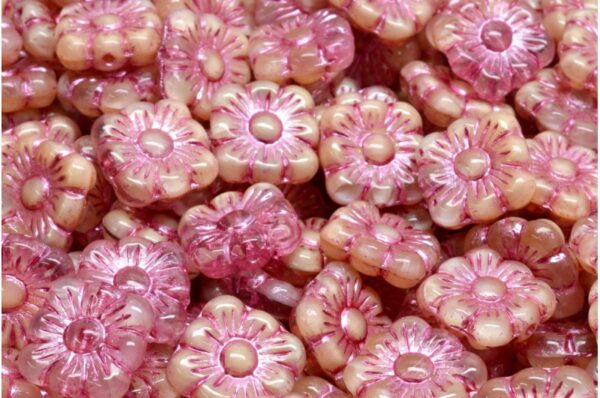 Square Flower Beads 11x11mm - Image 1