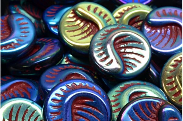 Fossil Coin Beads 19x19mm - Image 1