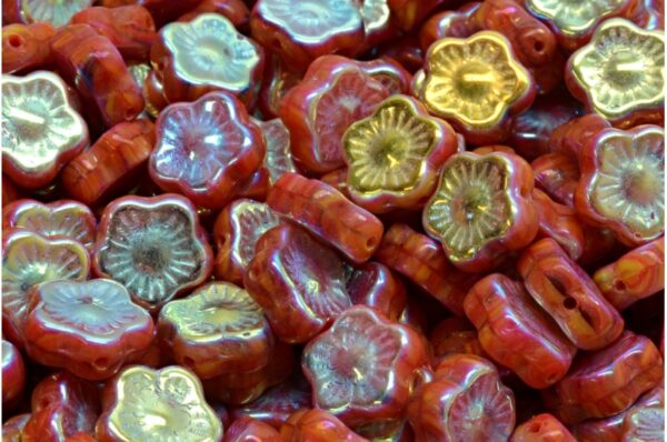 Sunset Flower Beads 10x10mm - Image 1