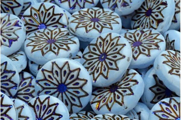 Origami Flower Beads 18x18mm - Image 1