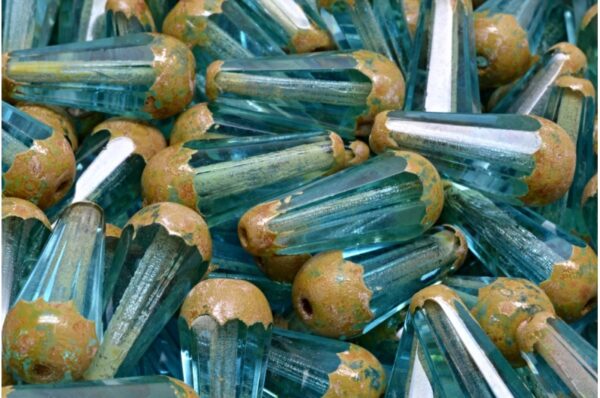 Firepolished Drop Beads 20x9mm - Image 1