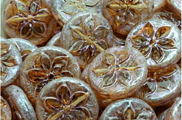 Flower Coin Beads 18x18mm - Image 1