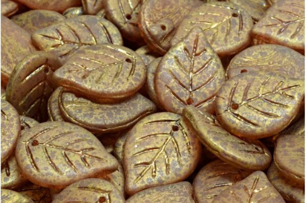 Apple Leaf Beads 18x13mm - Image 1