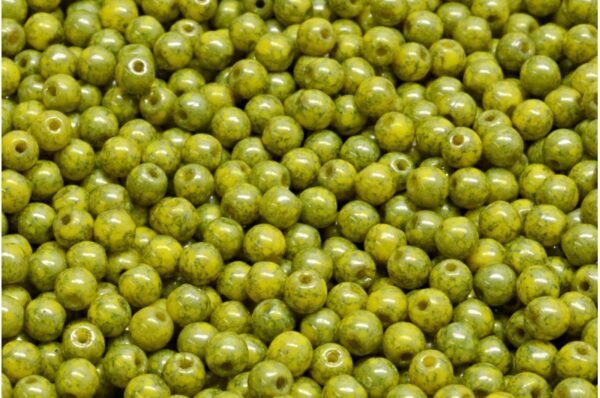 Round Druck Beads 4mm - Image 1