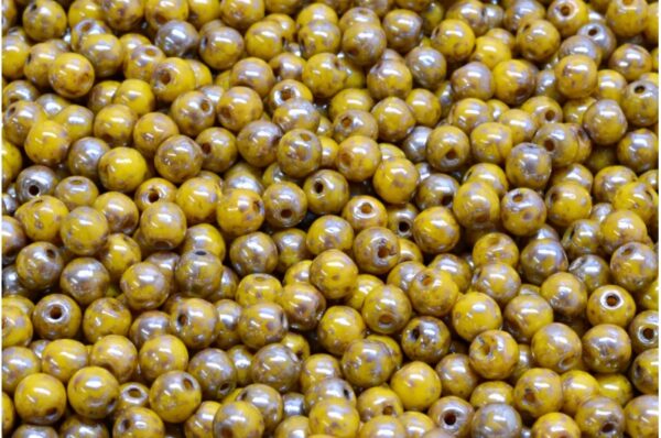 Round Druck Beads 4mm - Image 1