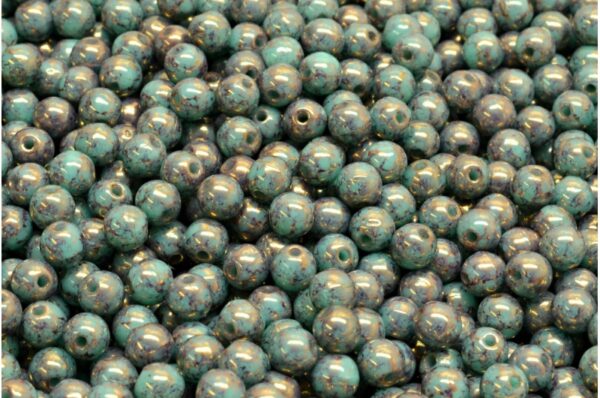 Round Druck Beads 4mm - Image 1