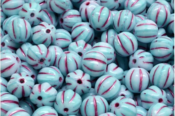 Melon Beads 8x8mm - Image 1