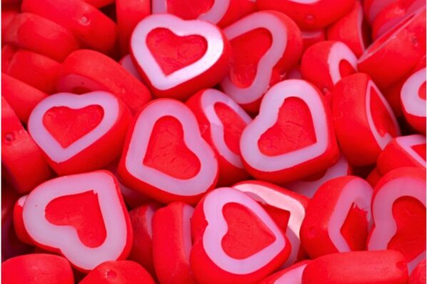 TCB Heart Beads 14x12mm - Image 1