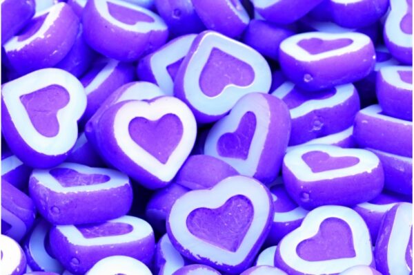 TCB Heart Beads 14x12mm - Image 1