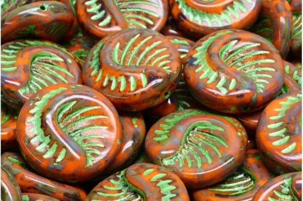 Fossil Coin Beads 19x19mm - Image 1