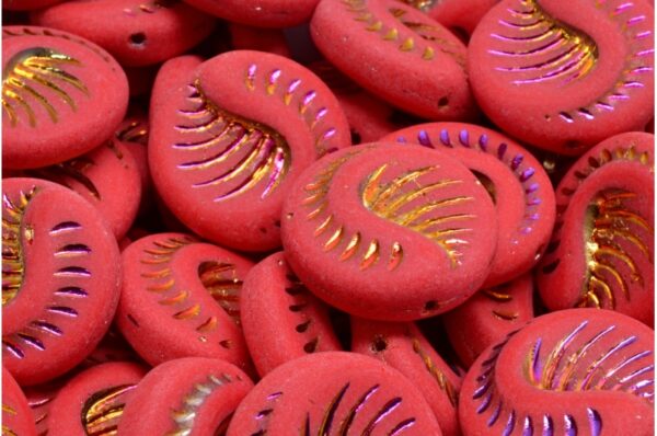 Fossil Coin Beads 19x19mm - Image 1