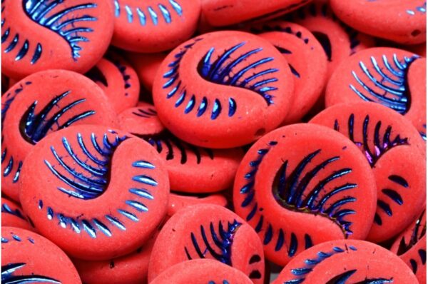 Fossil Coin Beads 19x19mm - Image 1