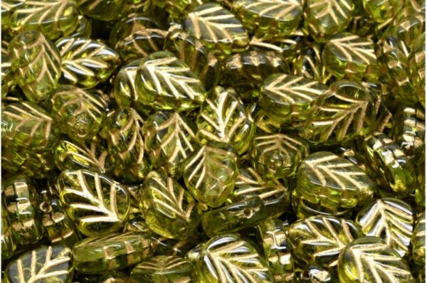 Mint Leaf Beads 10x8mm - Image 1