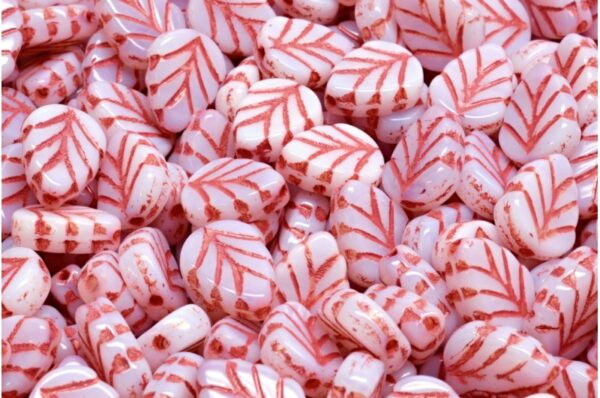 Mint Leaf Beads 10x8mm - Image 1