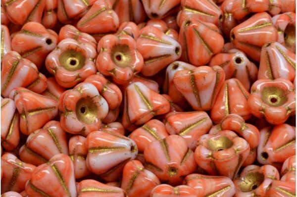 Bell Flower Beads 8x10mm - Image 1
