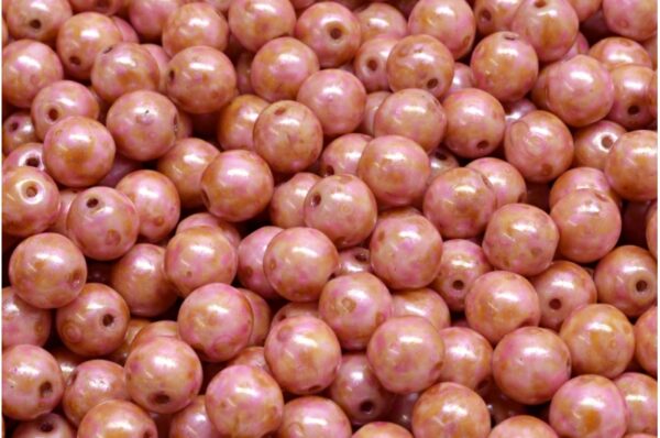Round Druck Beads 6mm - Image 1