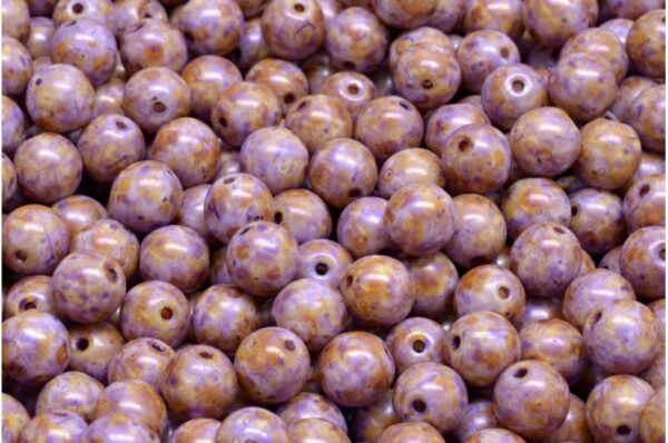 Round Druck Beads 6mm - Image 1