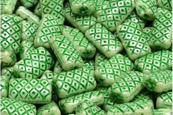 Grid Cushion Beads 13x07mm - Image 1