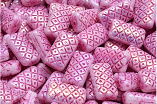 Grid Cushion Beads 13x07mm - Image 1