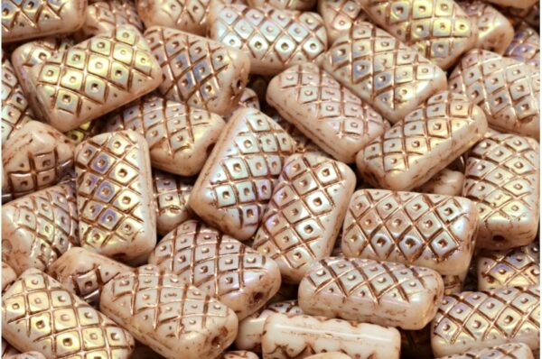 Grid Cushion Beads 13x07mm - Image 1