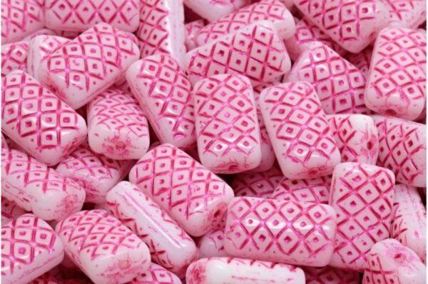 Grid Cushion Beads 13x07mm - Image 1