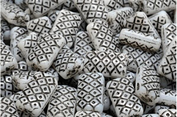 Grid Cushion Beads 13x07mm - Image 1