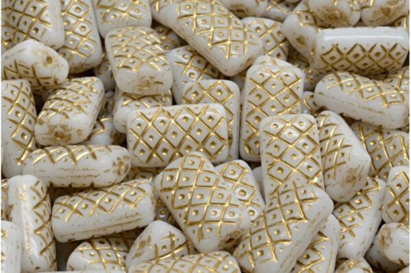 Grid Cushion Beads 13x07mm - Image 1