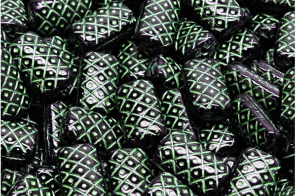 Grid Cushion Beads 13x07mm - Image 1
