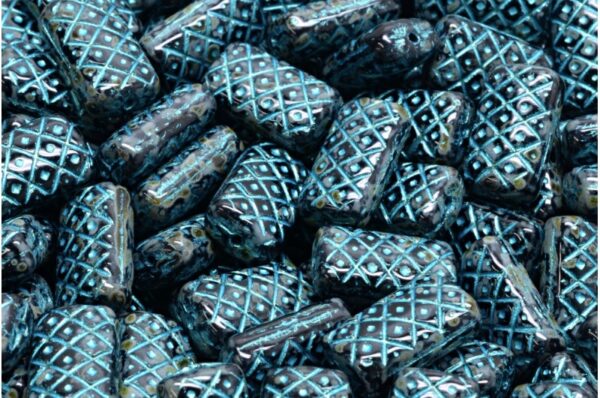 Grid Cushion Beads 13x07mm - Image 1
