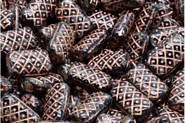 Grid Cushion Beads 13x07mm - Image 1