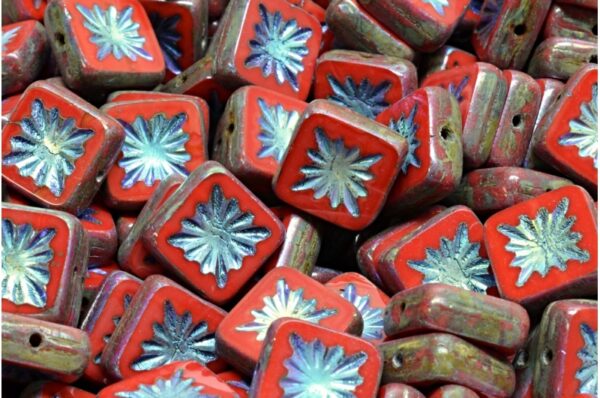 TCB Squared Kiwi Beads 10x10mm - Image 1