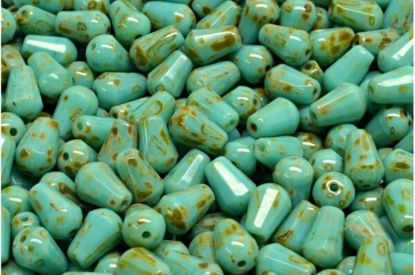 Firepolished Drop Beads 8x6mm - Image 1