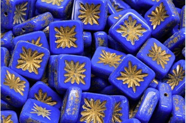 TCB Squared Kiwi Beads 10x10mm - Image 1