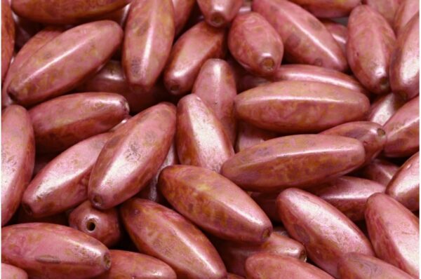 Peeled Olive beads 19x7mm - Image 1